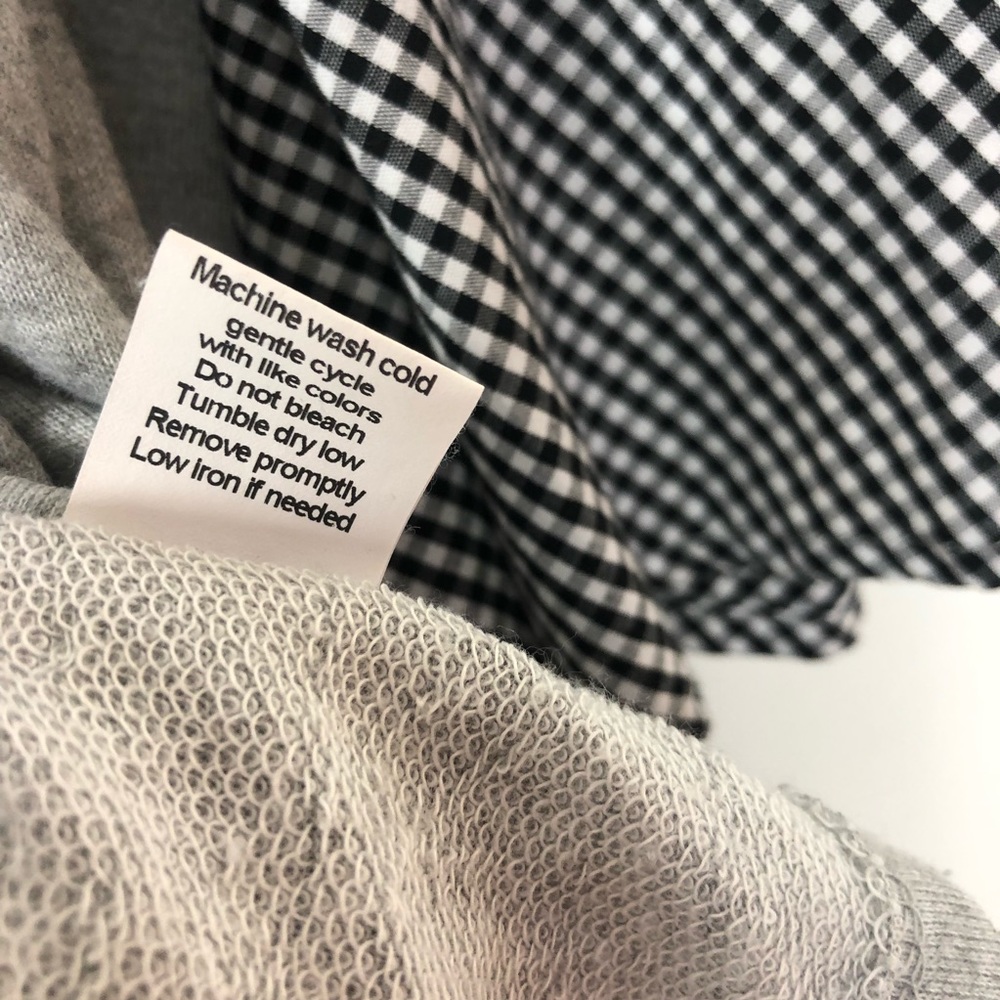 Ny Collection Light Gray Pullover Top Gingham Lg - image 7